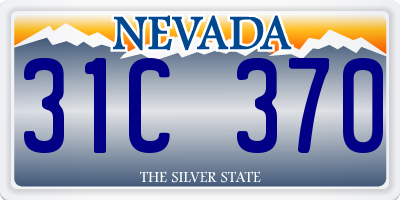 NV license plate 31C370
