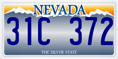 NV license plate 31C372