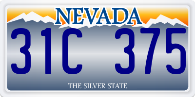 NV license plate 31C375