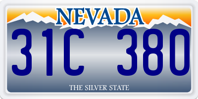 NV license plate 31C380