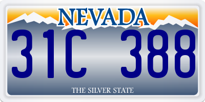 NV license plate 31C388