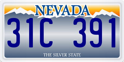 NV license plate 31C391