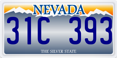 NV license plate 31C393