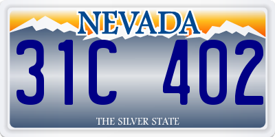 NV license plate 31C402