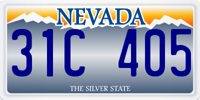 NV license plate 31C405