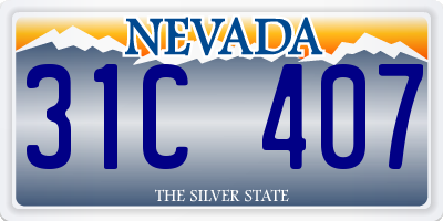 NV license plate 31C407