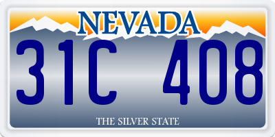 NV license plate 31C408
