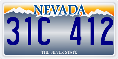NV license plate 31C412