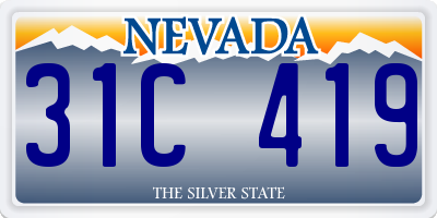 NV license plate 31C419