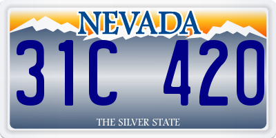 NV license plate 31C420