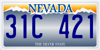 NV license plate 31C421