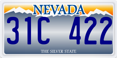 NV license plate 31C422
