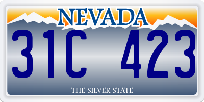 NV license plate 31C423