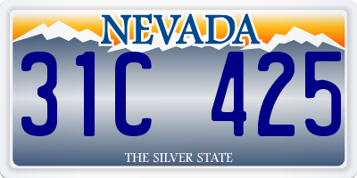 NV license plate 31C425