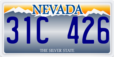 NV license plate 31C426