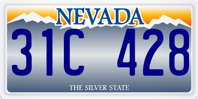 NV license plate 31C428