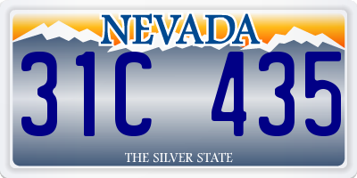 NV license plate 31C435