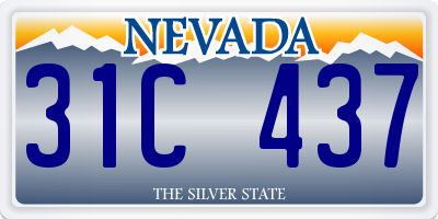 NV license plate 31C437