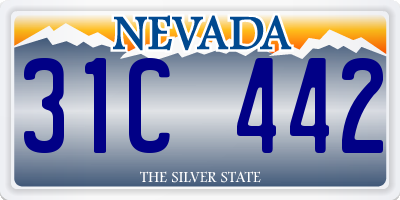 NV license plate 31C442