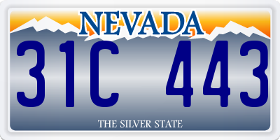 NV license plate 31C443