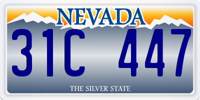 NV license plate 31C447