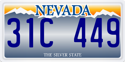 NV license plate 31C449