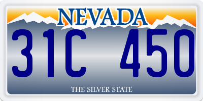 NV license plate 31C450