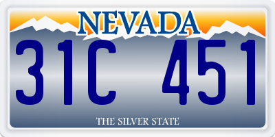 NV license plate 31C451
