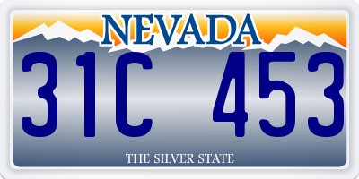 NV license plate 31C453