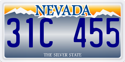 NV license plate 31C455