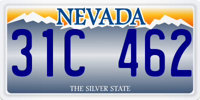 NV license plate 31C462