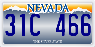 NV license plate 31C466