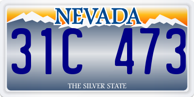 NV license plate 31C473