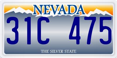 NV license plate 31C475