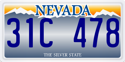 NV license plate 31C478