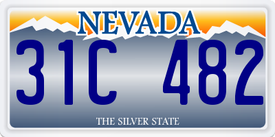 NV license plate 31C482