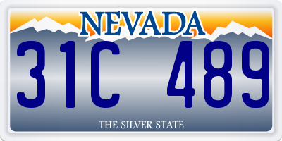 NV license plate 31C489