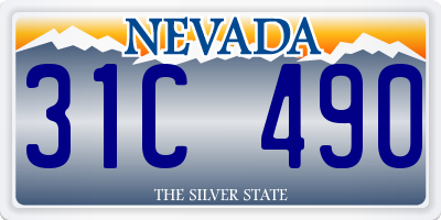 NV license plate 31C490