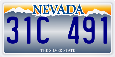 NV license plate 31C491
