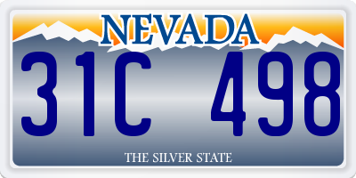 NV license plate 31C498