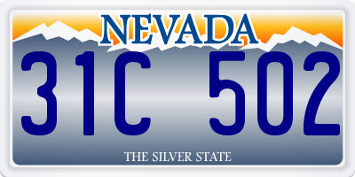 NV license plate 31C502