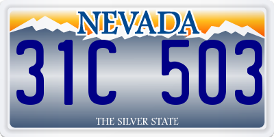 NV license plate 31C503