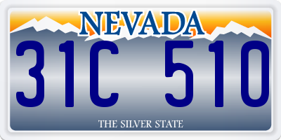 NV license plate 31C510