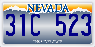 NV license plate 31C523