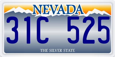 NV license plate 31C525