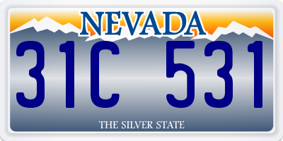 NV license plate 31C531