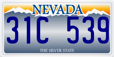 NV license plate 31C539