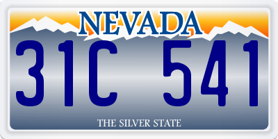NV license plate 31C541