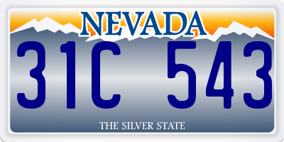 NV license plate 31C543