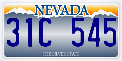 NV license plate 31C545